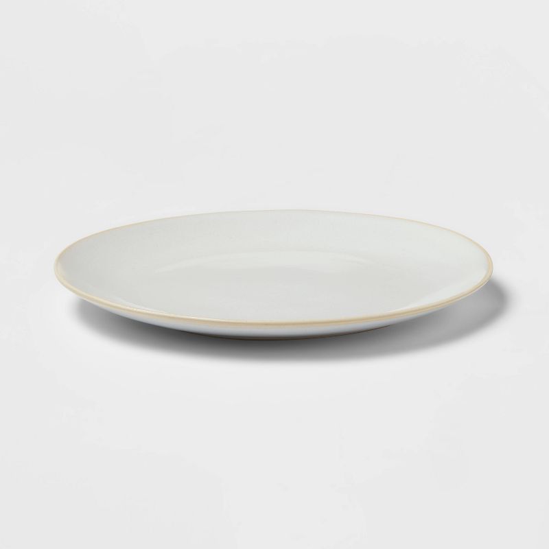 10&#34; Stoneware Wethersfield Dinner Plate White - Threshold&#8482;, 4 of 5