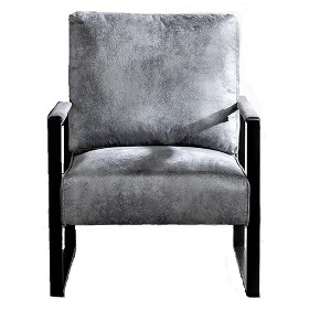 Airsurfer Classic Mid-Century Modern Accent Chair with Durable Square Metal Frame, Spotted Microfiber Armchair for Living Room - 1 of 4