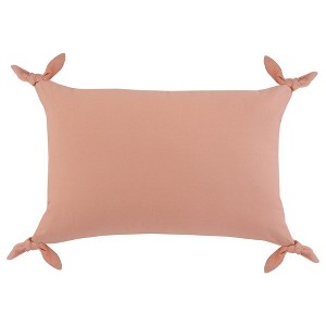 HomeRoots 16" X 24" Blush Pink 100% Cotton Zippered Pillow - 1 of 4