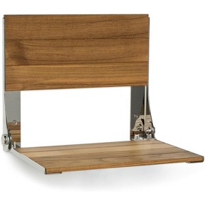 Seachrome 18 inch Cameo Folding Wall Mount Shower Bench Seat - 1 of 1
