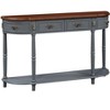 CAVINAS 52" Arc-Shaped Console Table with 2 Drawers,Retro Half-Moon Table with Open Shelf,Entryway Table for Hallway,Living Room - 2 of 4