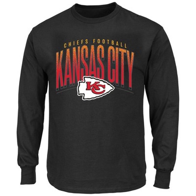 Nfl Kansas City Chiefs Men's Big & Tall Long Sleeve Cotton Core T-shirt -  4xl : Target