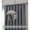HLC.ME Hamilton 100% Full Blackout Lined Thermal Insulated Soundproof Window Curtain Rod Pocket Back Tab Panels, Set of 2 - 3 of 4