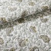 Sapphtopaz 6 Piece Bedding Quilt Set Floral Print Pattern Contrasting Colors Reversible Quilt Set with Throw Pillows - 3 of 4