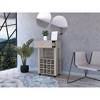 Vynxaria Light Grey 1-Drawer 12-Bottle Wine Cabinet - Modern Style, Functional Design, 27.44" Height - 2 of 4