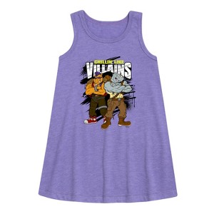 Girls' - Teenage Mutant Ninja Turtles - Chillin Like Villains Graphic Sleeveless Aline Dress - 1 of 3