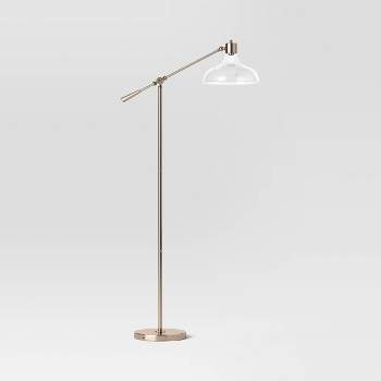 Crosby Bell Floor Lamp Brass with Glass Shade - Threshold™