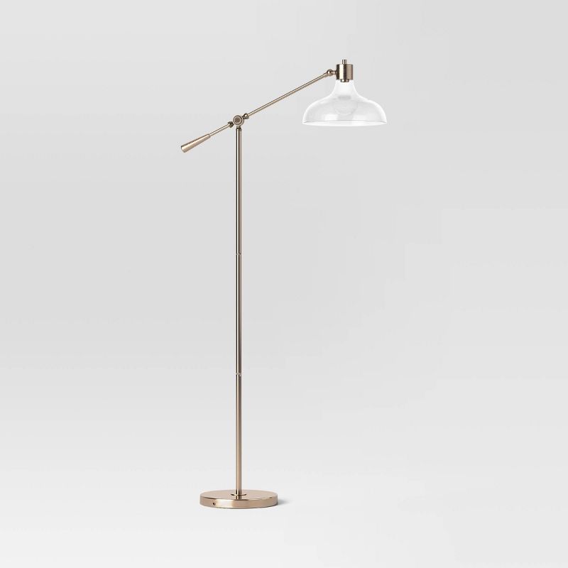 Crosby Bell Floor Lamp Brass with Glass Shade - Threshold™, 1 of 10