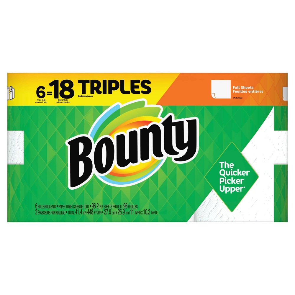Bounty Full Sheet Paper Towels - 96ct/6 Triple Rolls