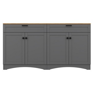 TiramisuBest Modern TV Stand with Black,White for TV & Entertainment Furniture - 1 of 4