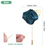Unique Bargains Wedding Groom Suit Ribbon Rose Flower Lapel Pin with Gold Leaf 1 Pc - 3 of 4