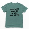 You'd Be Happier If You Had A Dog - Women's Garment Dyed Graphic T-Shirt - 2 of 4