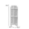 FONTOI 3-Tier Corner Shower Shelf with X-Frame Modern Design, Waterproof Bathroom Storage Shelves, Open Shelves for Bathroom, White, 9.5"*33.5"*9.5" - 3 of 4