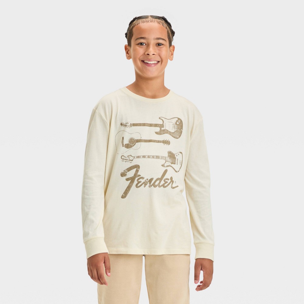 Boys Long Sleeve Fender Graphic T-Shirt