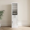 35.43"H Particle Board Modular Wine Bar Cabinet with Hutch, Drawer, Shelf & Cupboard for Dining Room, Living Room - 4 of 4