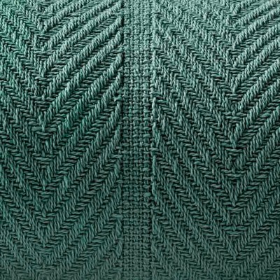 Twin Green Cotton Knitted Reversible Blanket