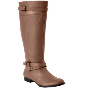 Comfortview Women's (Wide Widths Available) The Janis Tall Wide Calf Leather Boot - 1 of 4