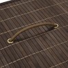 vidaXL Bamboo Laundry Bin Rectangular Dark Brown - 4 of 4