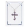 Anna-Kaci Purple Lavender Rhinestone Celtic Cross Necklace with Message Card & Envelope Jewelry Gift - 2 of 4