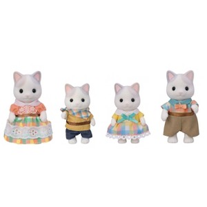 family cats　0618 Calico Critters Latte Cat Family, Set of 4 Collectible Doll