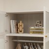 FUFU&GAGA Modern Simple Wardrobe Frosted Glass Door Combination Clothes Storage Cabinet White - 4 of 4