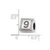 Black Bow Jewelry Triangle Block, Number 9 Sterling Silver Bead Charm - 4 of 4