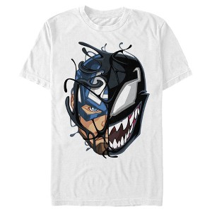 Men's Marvel Captain America Venom Mask Symbol T-Shirt - 1 of 4