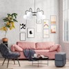 Rennnsan Marvique 24"W 6-Light Wagon Wheel Milk Glass Classic Dimmable Chandelier in Black - 2 of 4