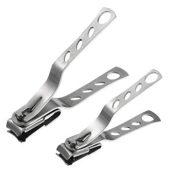Unique Bargains Stainless Steel Nail Clippers with Catcher Nail Cutter  Trimmer Silver Tone Grey Silver Tone