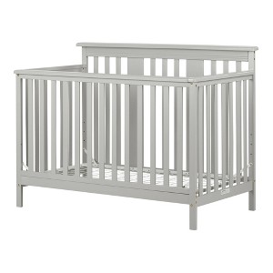 Cotton Candy Baby Crib 4 Heights with Toddler Rail - Soft Gray - South Shore - 1 of 4