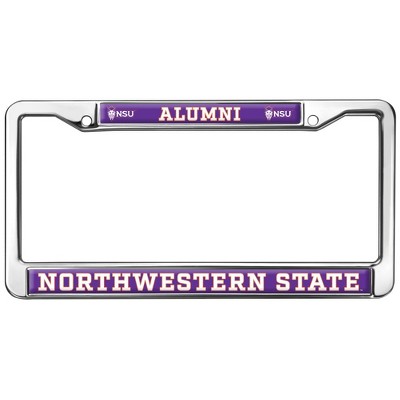 Northwestern State Alumni Logo Full Size Standard License Plate Metal Frame