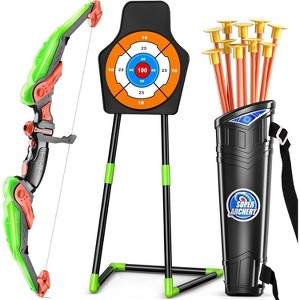 TEMI Bow and Arrow Set,Kids Archery Set with LED Lights Includes 10 Suction Cup, Quivers & Standing Target, for Boys & Girls Ages 3-12 Years Old - 1 of 3