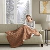 50"x60" Marbled Faux Shearling Electric Throw - 3 of 4