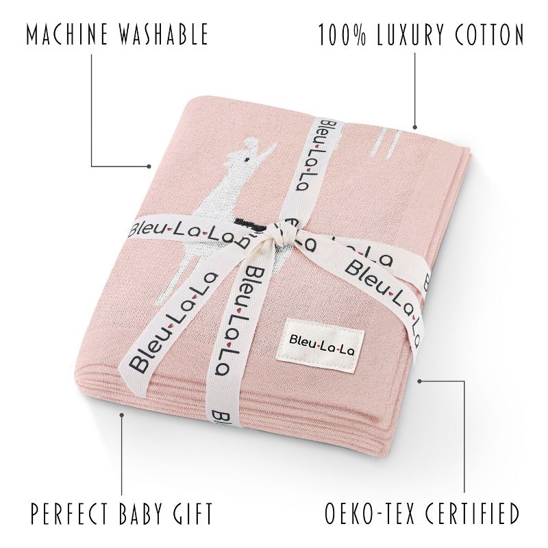 100% Luxury Cotton Knit Swaddle Receiving Blanket for Newborns and Infant Boys and Girls, 3 of 10