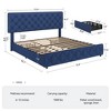 Whizmax King Size Bed Frame with 4 Storage Drawers, Linen Upholstered Platform Bed Frame with Adjustable Headboard, No Box Spring Needed, Blue - 2 of 4