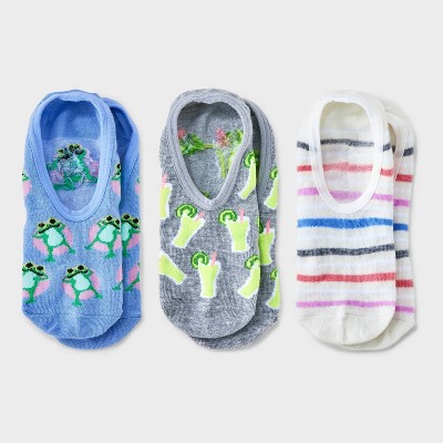 Women's 3pk Liner Socks - 4-10: Hidden Gel Heel Grip
