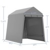 Carport Portable Storage Shed Outdoor Tarp Sheds with Roll-Up Door, Bike Shed Storage Tent for Motorcycle, Garden Tools - 2 of 4