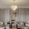 21.7" 4-Tiers Luxury Round Alabaster Chandeliers - 4 of 4