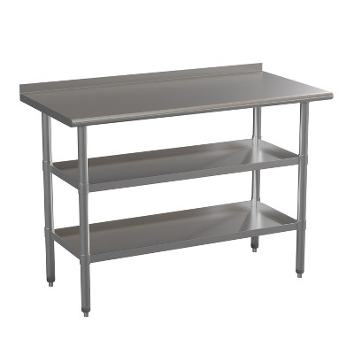 Emma And Oliver Nsf Certified Stainless Steel 18 Gauge Work Table With ...