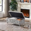 38'' Storage Ottoman Bench, Upholstered End of Bed Storage Bench, Flip Top Entryway Bench with Safety Hinge for Hallway Living Room Bedroom - 2 of 4