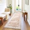 Vintage Area Rugs for Living Room Floral Boho Rug Non-Slip Low Pile Indoor Carpet for Bedroom Home Decor - 2 of 4
