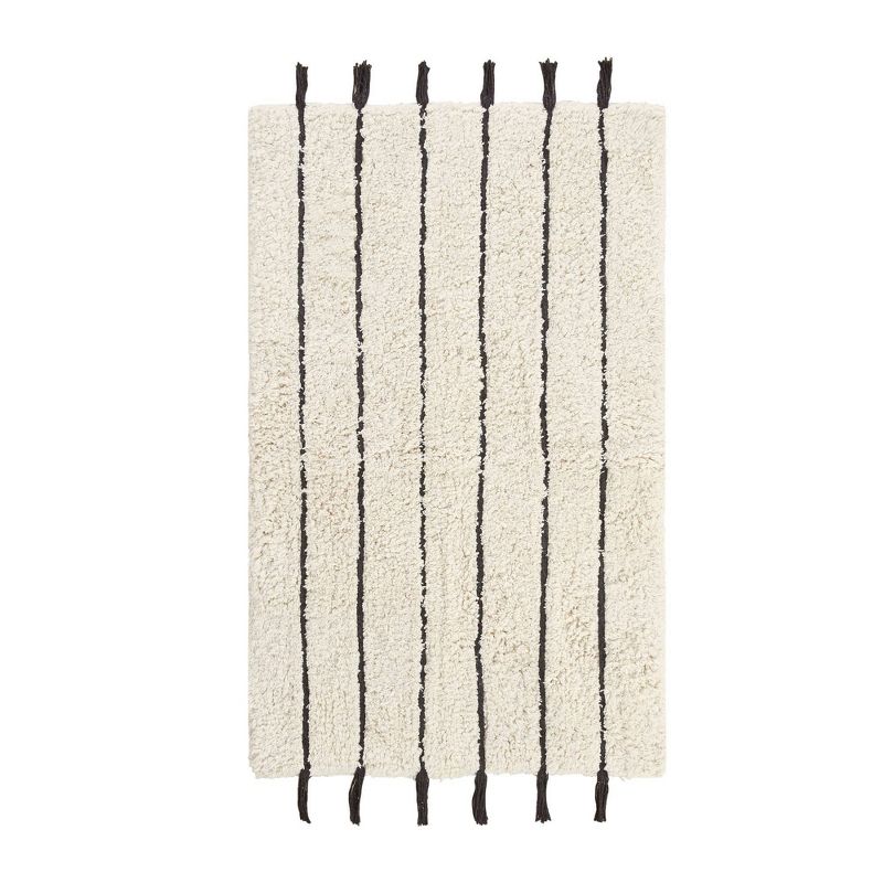 32"x20" Arbor Striped Tassel Cotton Tufted Rug - Ink+Ivy, 2 of 11