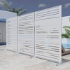 PexFix 72 in. H x 47 in. W White Outdoor Metal Privacy Screen Garden Fence Wall Applique - 4 of 4