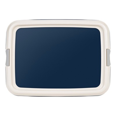 Navy and Off-White Plastic Dog Training Pad Holder