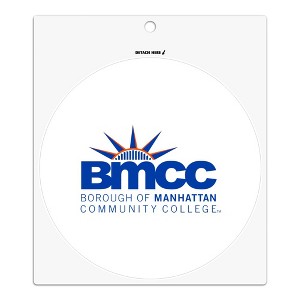 Borough of Manhattan Community College Secondary Logo Automotive Car Refrigerator Locker Vinyl Circle Magnet - 1 of 4
