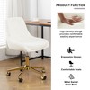 Okak Modern Teddy Fleece Upholstered Adjustable Office Chair Living Room Furniture,Small Swivel Task Chair for Office,Study,Studio - 2 of 4