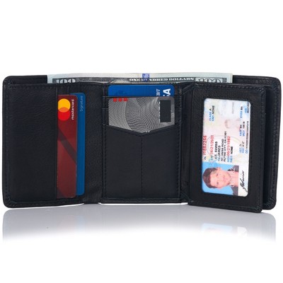 Alpine Swiss Rfid Mens Theo Trifold Wallet Deluxe Capacity With Divided ...