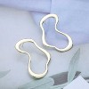 Vintage Large Irregular Circle Hoop Earrings - Gold Exaggerated Drop Dangle Statement Earrings for Women - 3 of 4