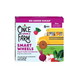 Once Upon a Farm Smart Wheels Baby Meals - Rasp-Berry & Kale - 0.67oz/5ct - 1 of 4