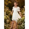 2Bunnies Girls' Vintage Ruffle Puff Sleeve Mesh Tulle Dress On and Off Shoulder - 3 of 4